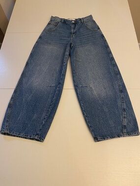BRISK High Rise Barrel Balloon Fit Ankle Jeans Medium Wash Size 25
